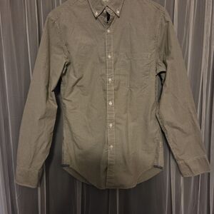 J. Crew Men's Casual Button Down Shirt - Black and White